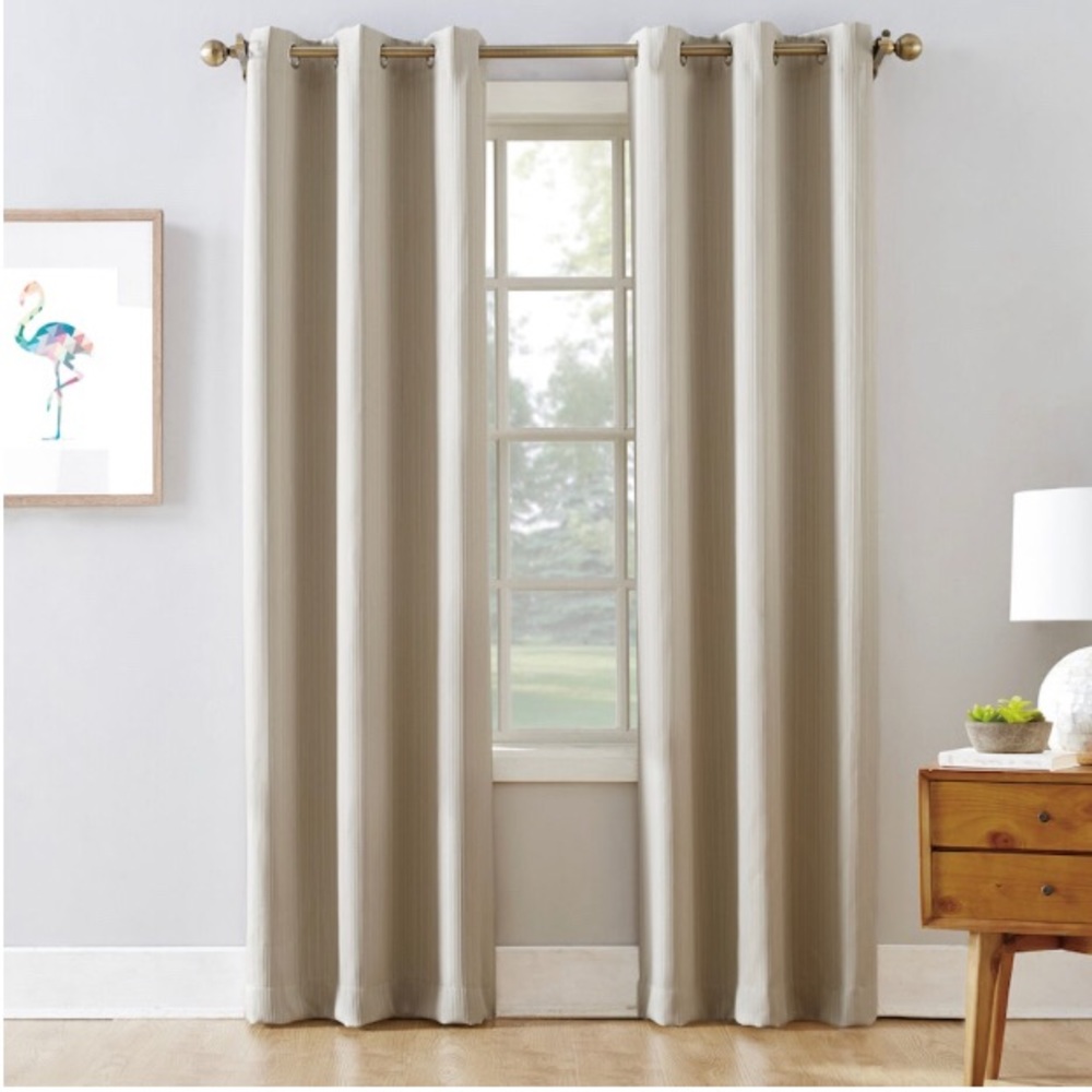 Room darkening grommet curtains set of 4